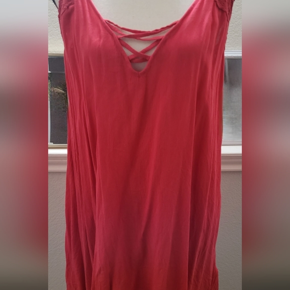 4/$25 Roxy strap dress size large pink - Picture 10 of 12
